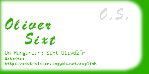 oliver sixt business card